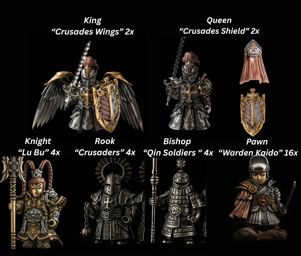 Samurai Steel "Battle of Armies" Deluxe Chess Piece Set